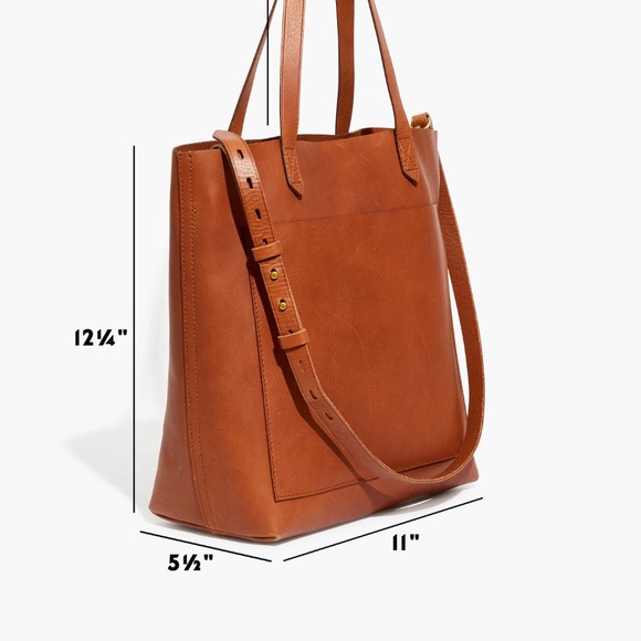 Madewell Medium Transport Tote in English Saddle - Picture 9 of 9